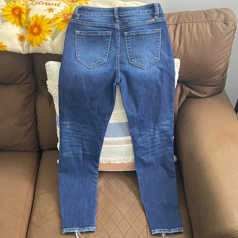Kancan Signature Distressed Blue Jeans Mid-rise Ankle Skinny Women’s Size 26 - Picture 14 of 14